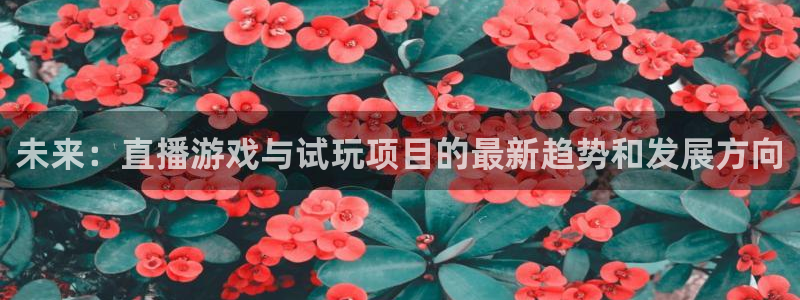 杜邦娱乐平台注册开户：未来：直播游戏与试玩项目的最新趋势和发