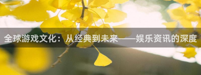 杜邦娱乐测速：全球游戏文化：从经典到未来——娱乐资讯的深度